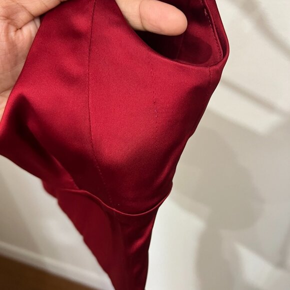 Aritzia Wilfred Shine Bustier ❤️ || Red Cropped Bustier Top - Picture 6 of 8